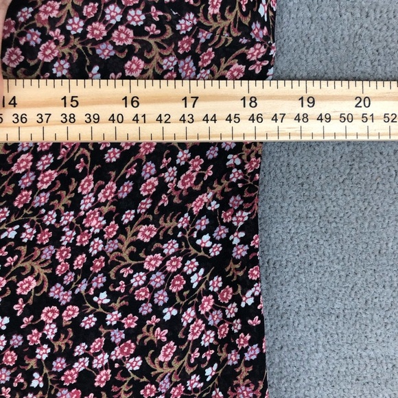 PAIGE floral Silk Button Down Long Sleeve Cold Shoulder romantic blouse size XS - Picture 5 of 6